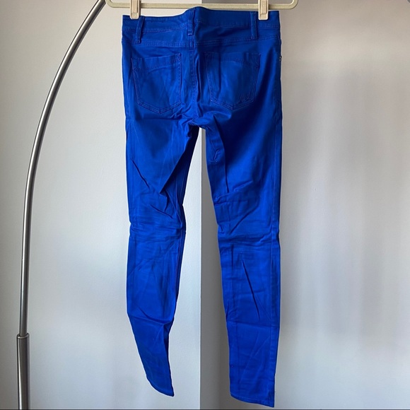 Express bright blue skinny jeans - Picture 3 of 6